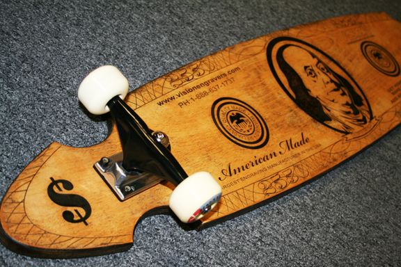 Solid Wood Skateboard