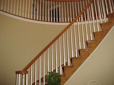 Curved Stairway Trim Job