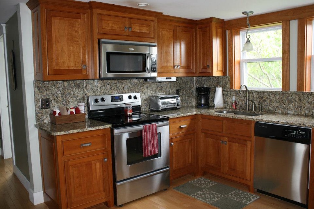 Cherry Kitchen and Painted Pantry