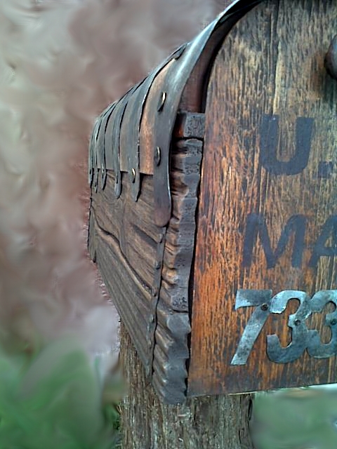 rustic mailbox country mailboxes metal unique rust diy mail rusty wooden forging boxes handmade artwork lumberjocks yahoo woodweb