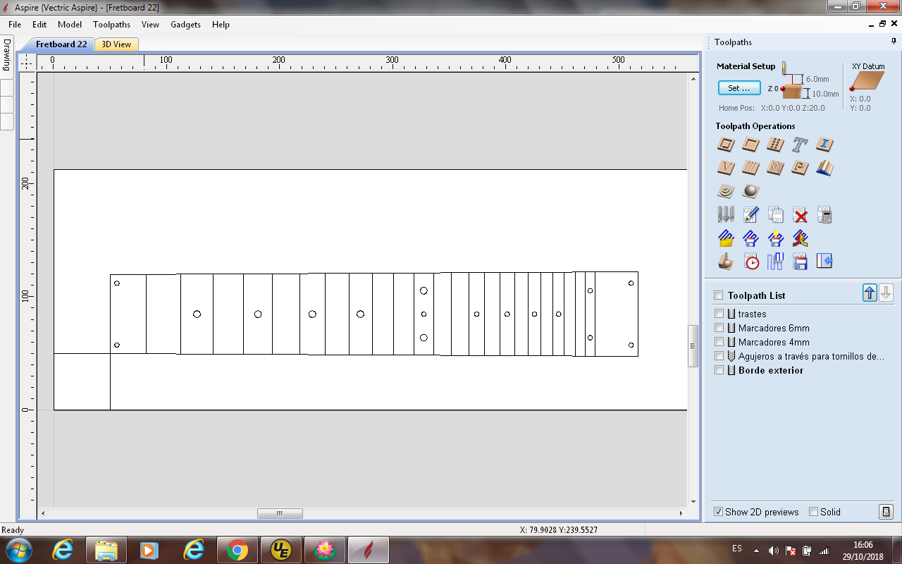 Problem with vectric aspire drill toolpath converted to pocket