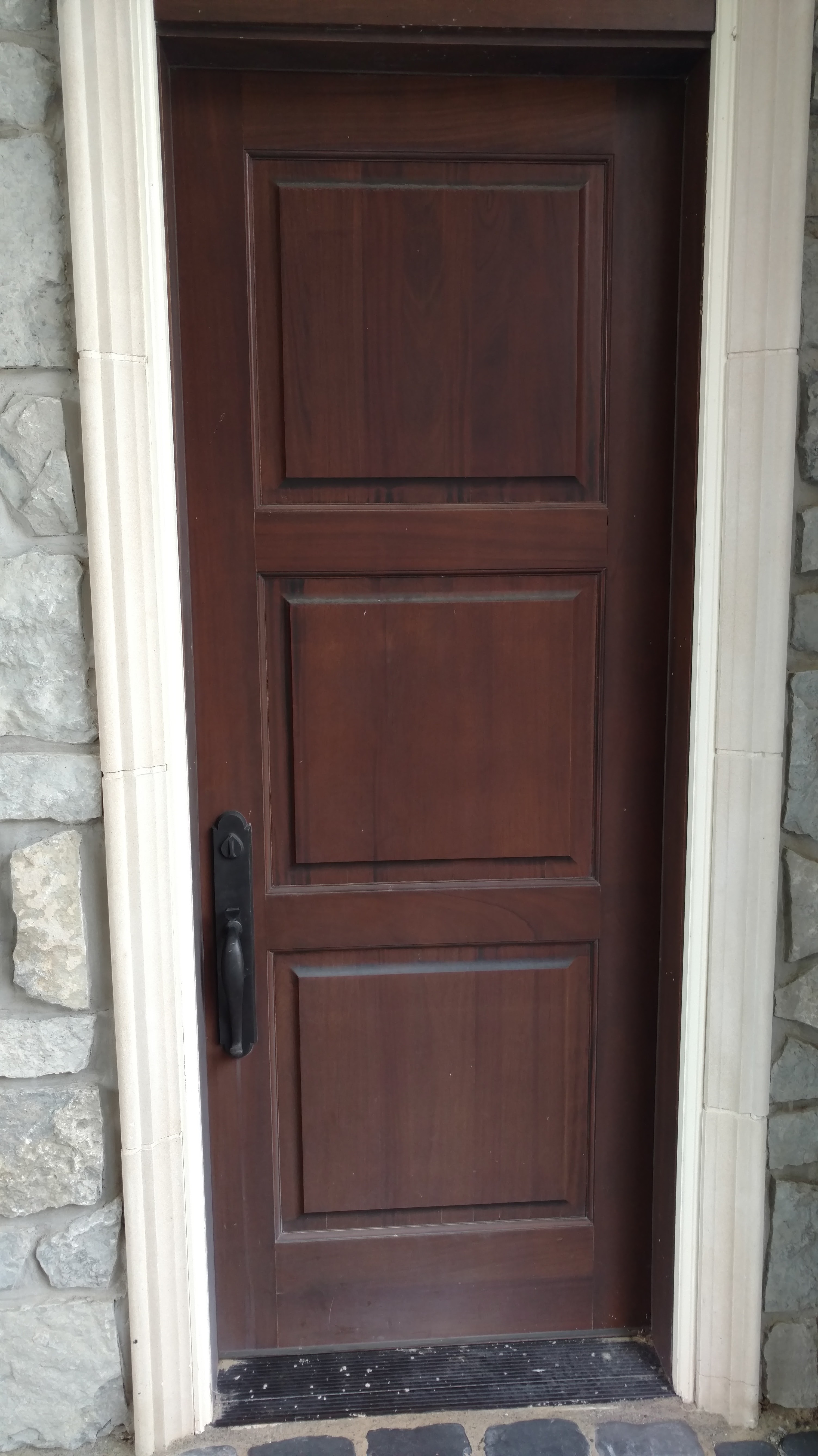 American Walnut (W) Stain on Mahogany Gen. Plantation Wood