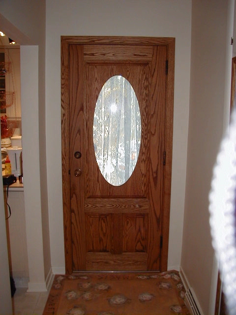 Inserting Glass into a Wood Entry Door