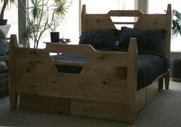 King Size Platform Bed with Drawers