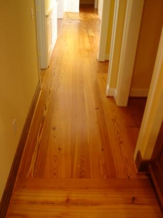 Glued Down Wide Pine Flooring