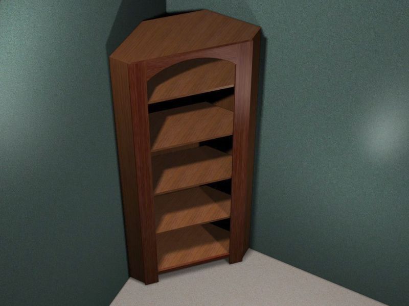 Corner Bookcase Cabinet