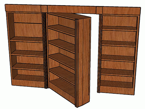 Hidden Pivot Bookcase Door