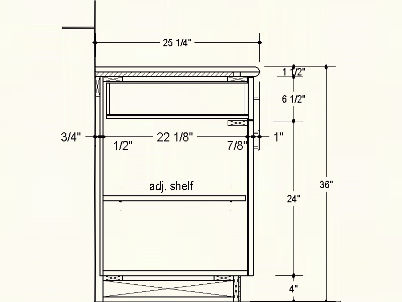 Proper Depth For Frameless Cabinets