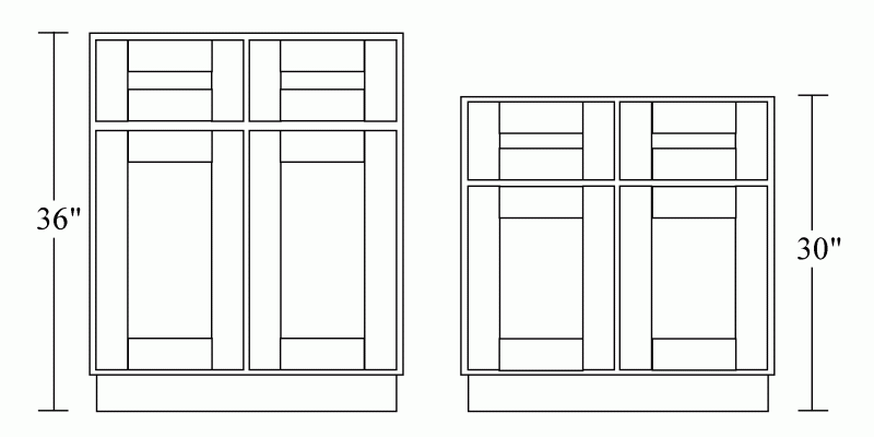 Stile And Rail Sizes For Doors And Drawer Faces