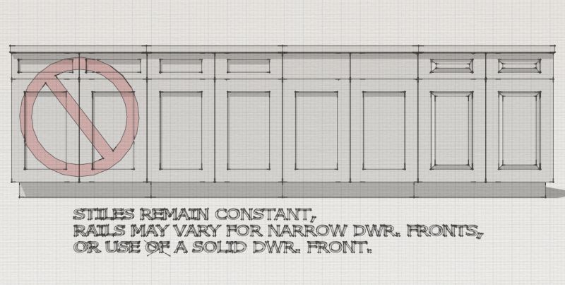 Stile And Rail Sizes For Doors And Drawer Faces