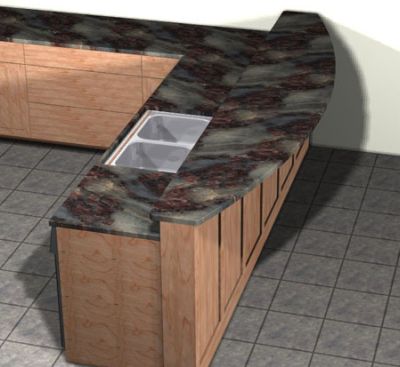An Overhanging Granite Countertop, How To Support A Granite Countertop Overhang